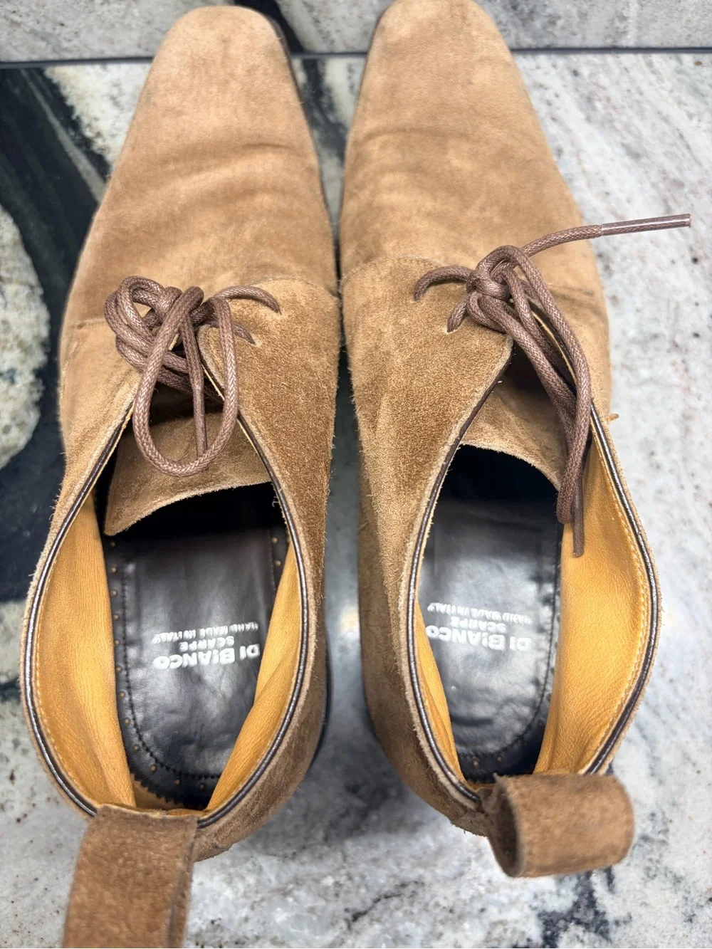 Di Bianco Suede Chukka Boots Brown Tan Made in Italy Men’s US 9